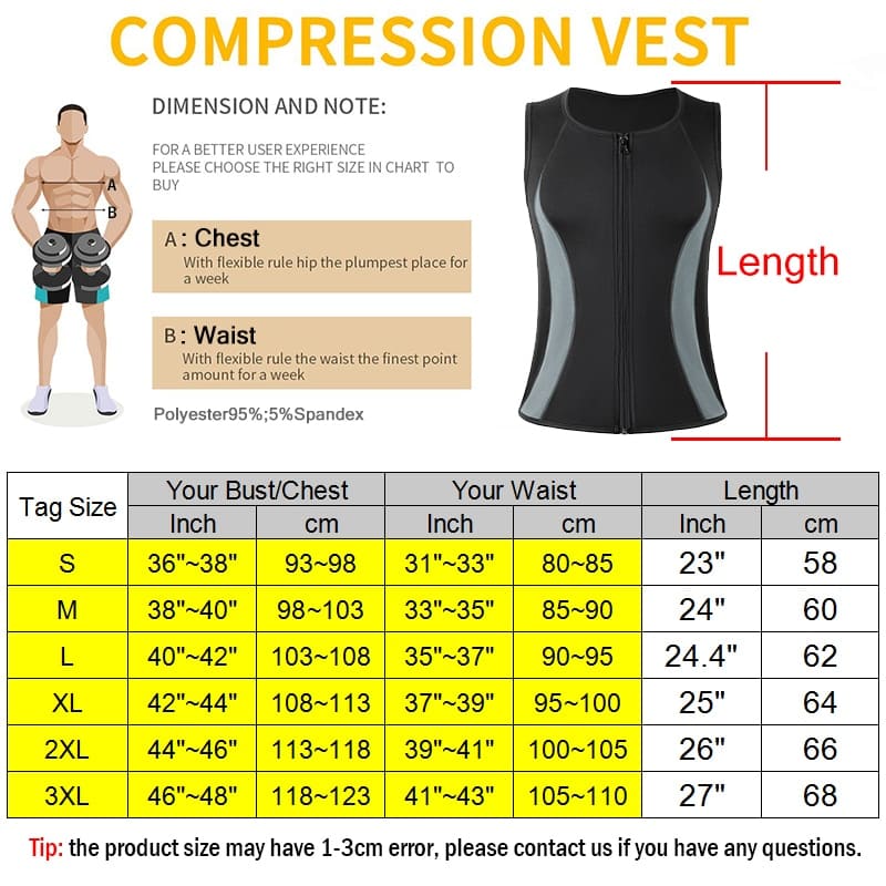 Sweat Vest for Men - Waist Trainer - Waist Trainer for Men