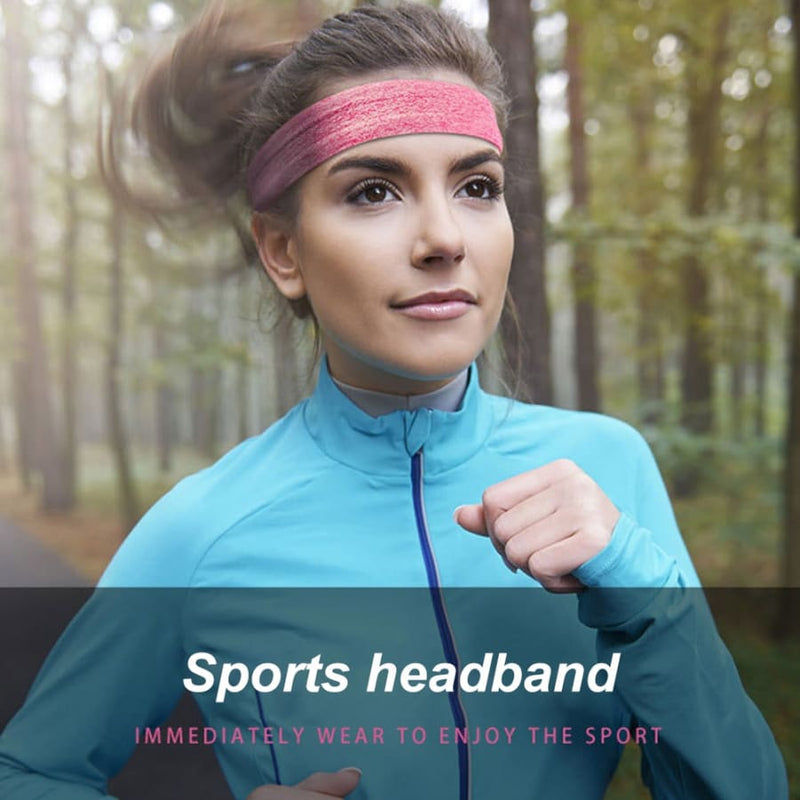 Woman Sports Sweat Headbands - Rose red - Headbands