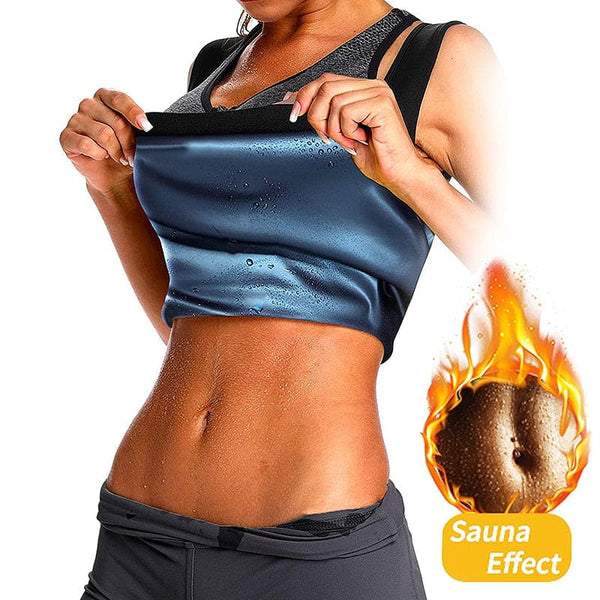 Woman’s Sauna Sweat Vest - Waist Trainer - Black / S-M - 